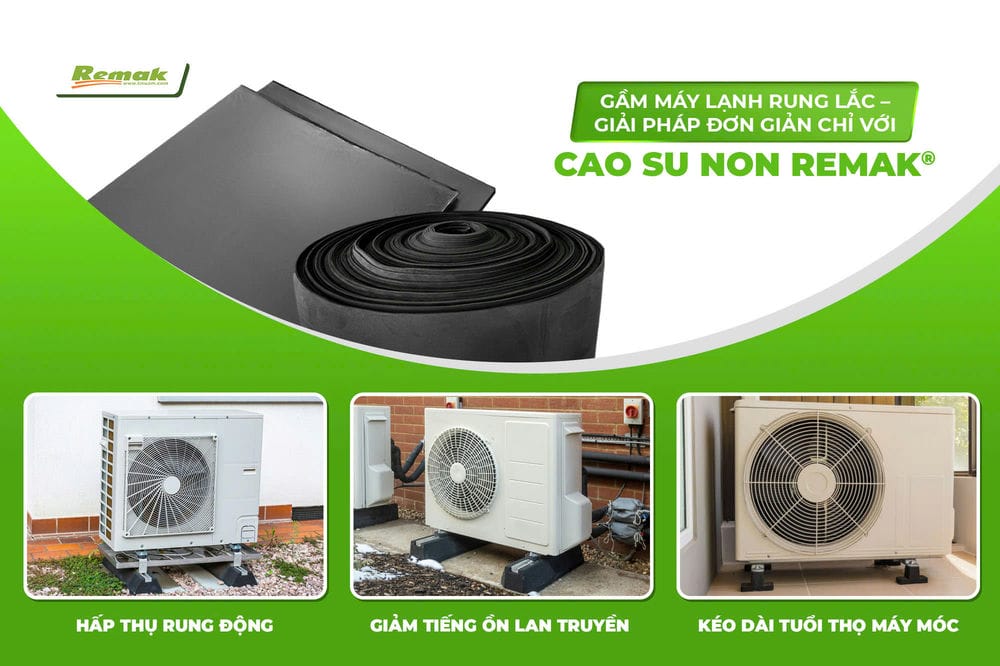 Cao su non giảm chấn điều hòa chống rung