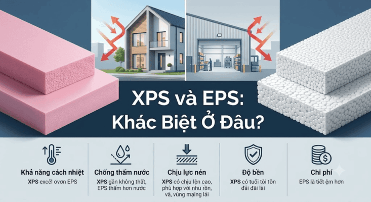 XPS và EPS đâu là vật liệu cách nhiệt tối ưu?