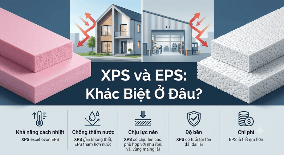 Xốp XPS và Xốp EPS: Đâu Là Lựa Chọn Cách Nhiệt Tối Ưu Cho Công Trình? 8 XPS và EPS đâu là vật liệu cách nhiệt tối ưu?