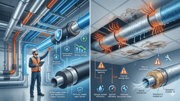 Bảo ôn đường ống lạnh trong hệ thống HVAC