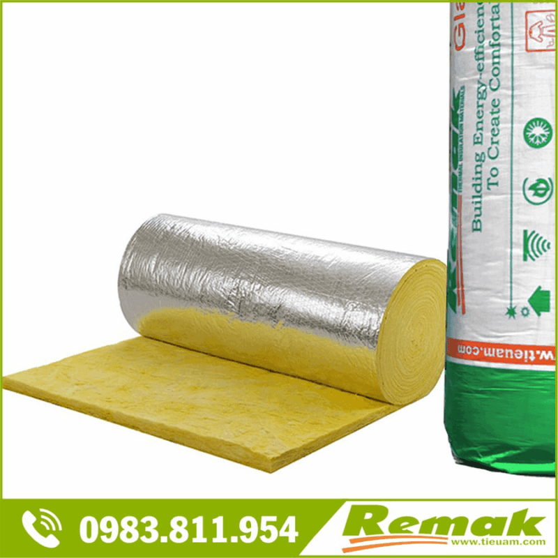 Bông thủy tinh Remak® Glasswool 1 mặt bạc